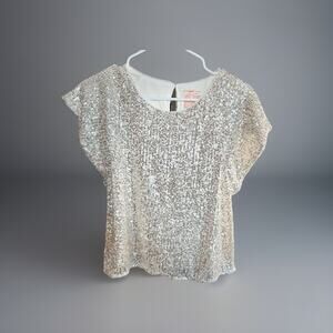 Girls L(10-12) Sequence Gold Top